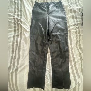 Faux leather pants